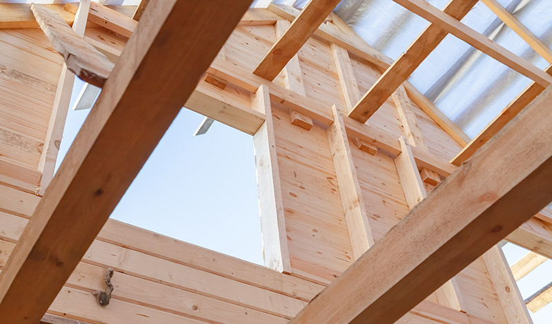 Wooden Roof Frame and wall House Construction