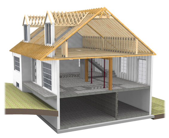 vue 3D toiture pour expertise habitation